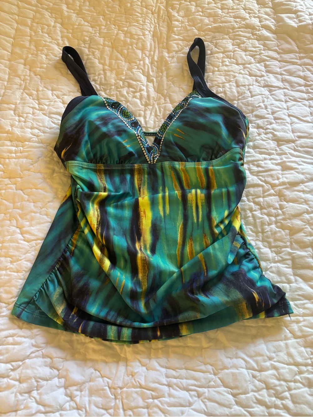 Athena V-Neck Tankini Top Size 8
